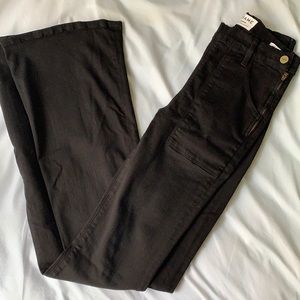 Frame Denim Black Flared Jeans